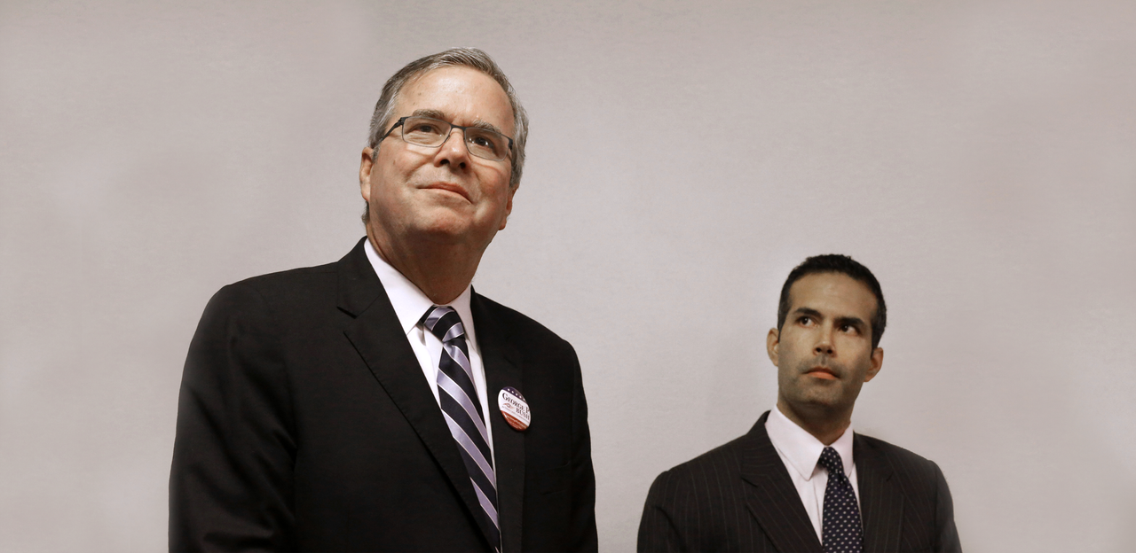 Jeb Bush and his son George P. Bush. 