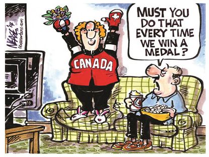 Editorial cartoon Canada Olympics