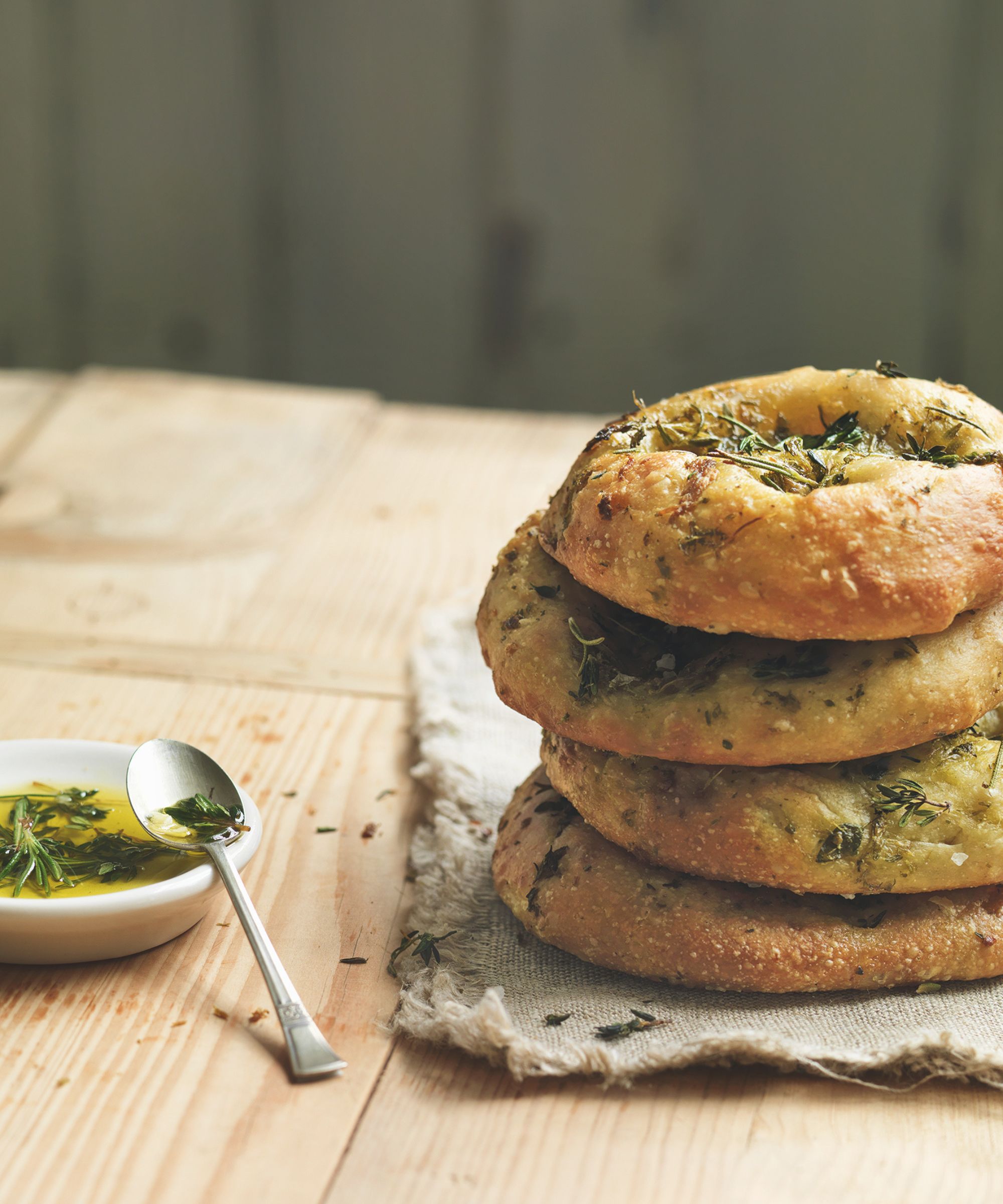 Garlic and herb flatbreads