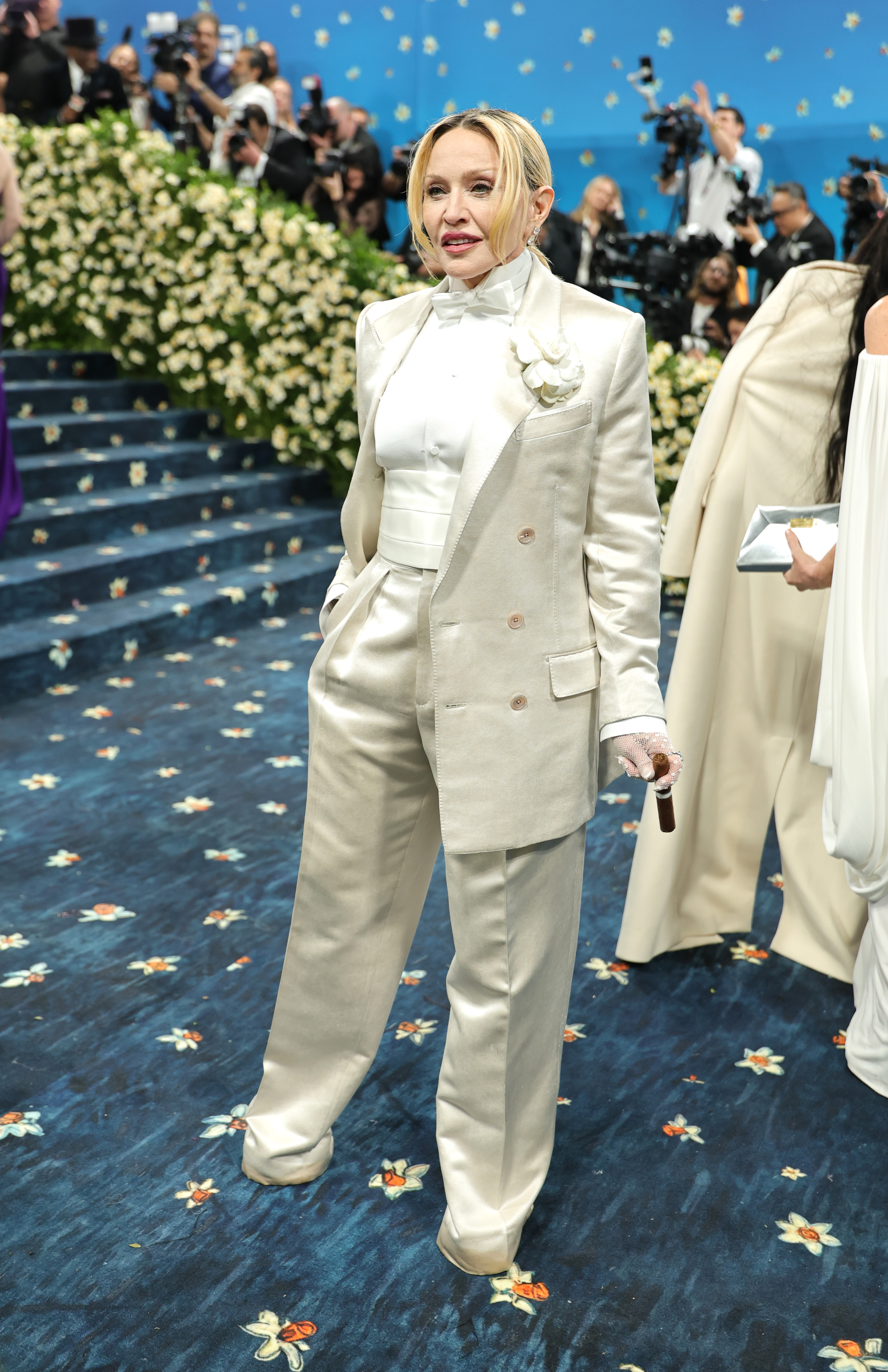 Madonna attends the 2025 Met Gala Celebrating "Superfine: Tailoring Black Style" at Metropolitan Museum of Art on May 05, 2025 in New York City. (Photo by Dia Dipasupil/Getty Images)
