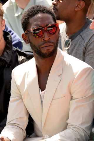 Tinie Temphah Attends Burberry Prorsum Spring/Summer 2015 At The London Collections: Mens