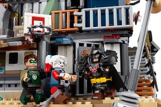 Lego's "Welcome to Apocalypseburg!" building set comes with 12 minifigures, including Batman, Harley Quinn and the Green Lantern.