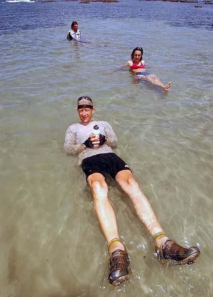 Aaron Pickett Heaps soaks up the sun.