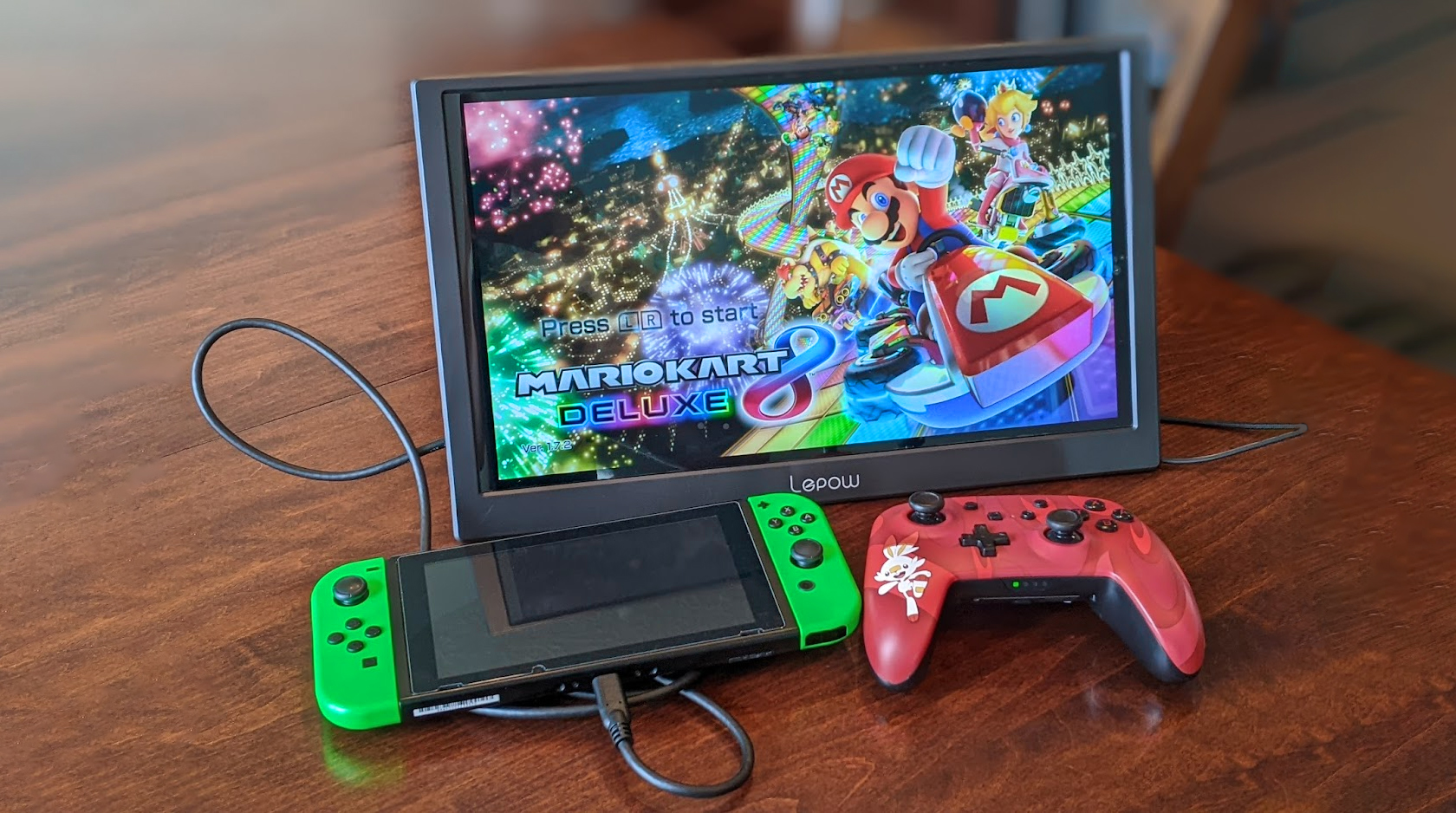 Lepow C2s 15.6 Portable Monitor Connected To Nintendo Switch