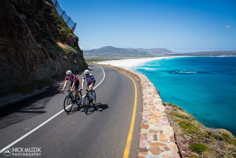 Edvald Boasson Hagen and Nathan Haas out on the road