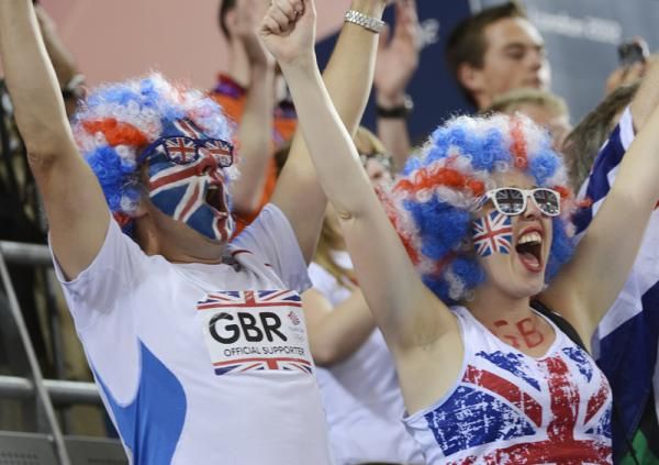 Some excited British fans