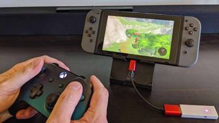 Playing Nintendo Switch with Xbox controller in tabletop mode