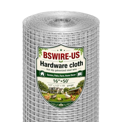 Hardware Cloth 1/2in 16inx50ft 19 Ga Chicken Wire Fencing Roll