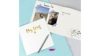 Personalised My Dog And Puppy Photo Journal Memory Book, one of w&h's picks for Christmas gifts for dog lovers