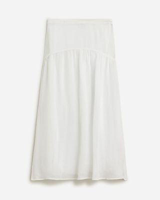 Maryam Nassir Zadeh X J.crew Drop-Waist Midi Skirt in Ramie