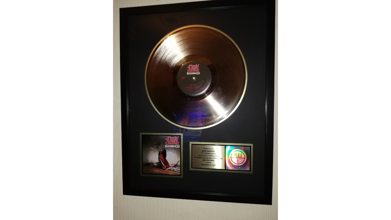 Ozzy Osbourne's stolen original Blizzard Of Ozz gold disc returned by ...