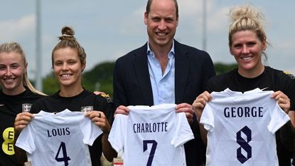 The Duke of Cambridge Meets England Women's Football Team Ahead Of UEFA Women's Euro 2022