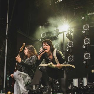 Halestorm performing live