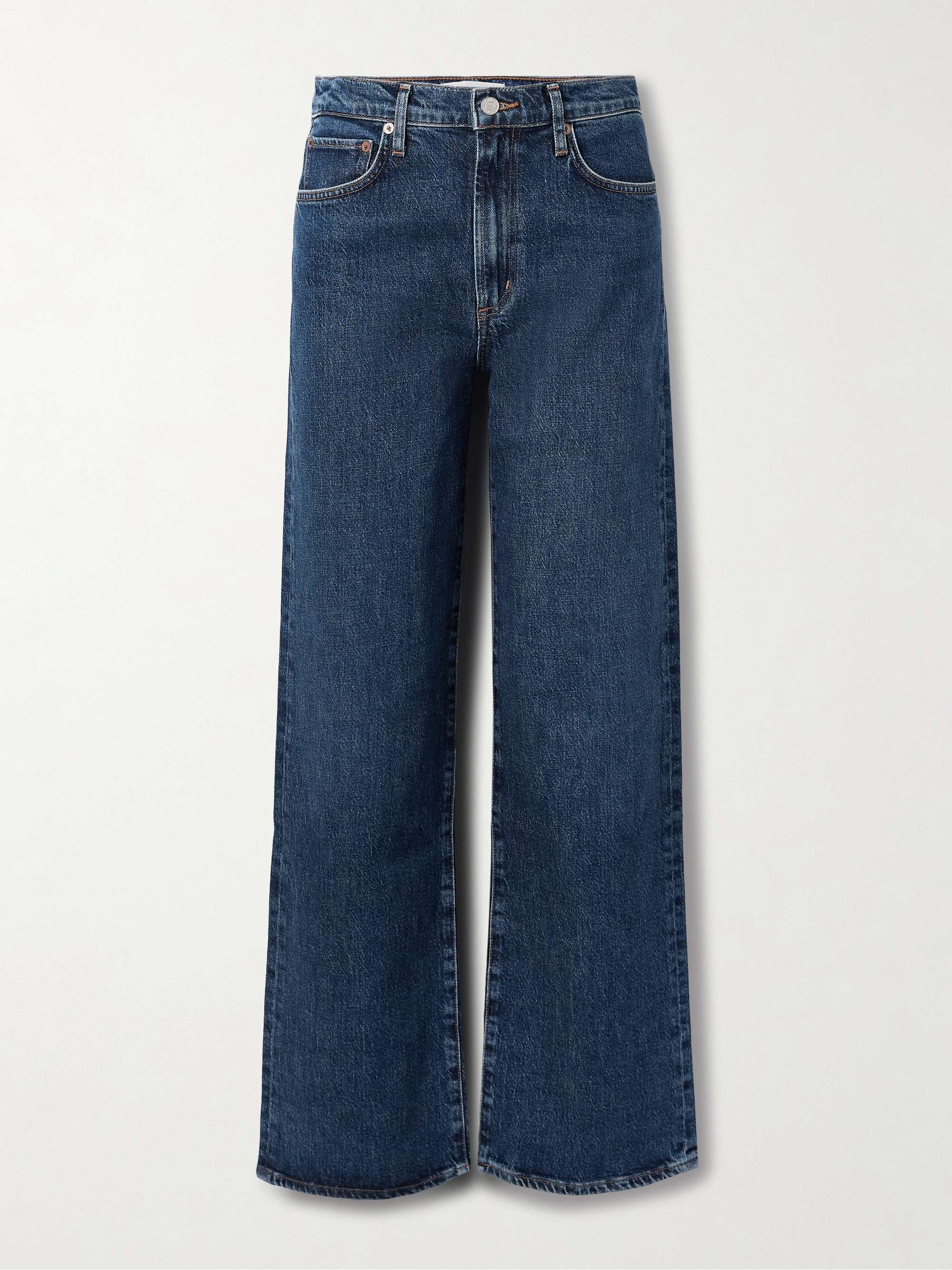 Harper Mid-Rise Wide-Leg Jeans