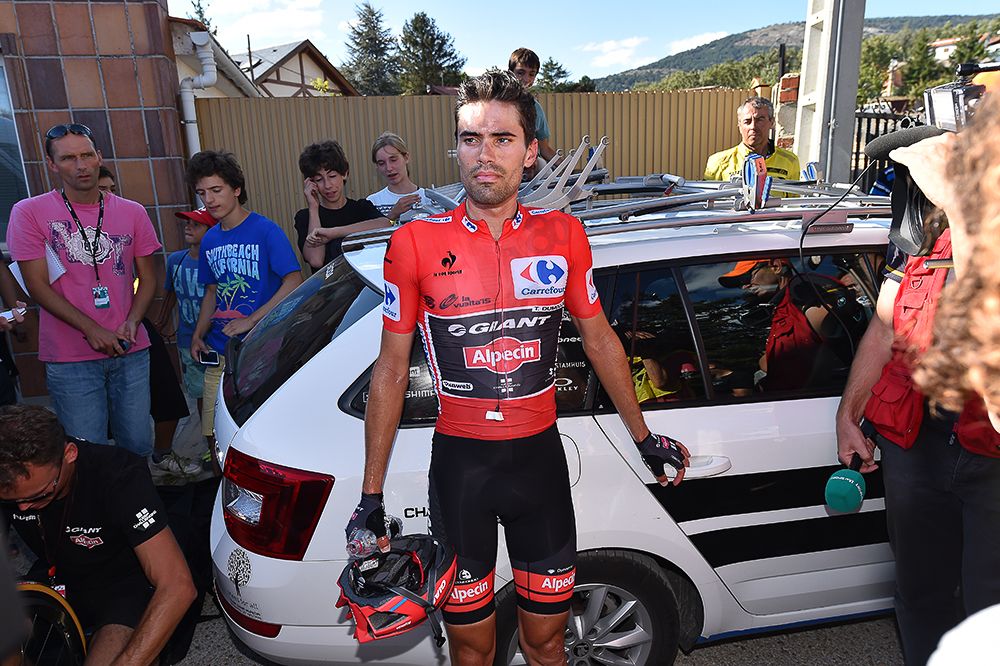 A disappointed Tom Dumoulin after stage 20.