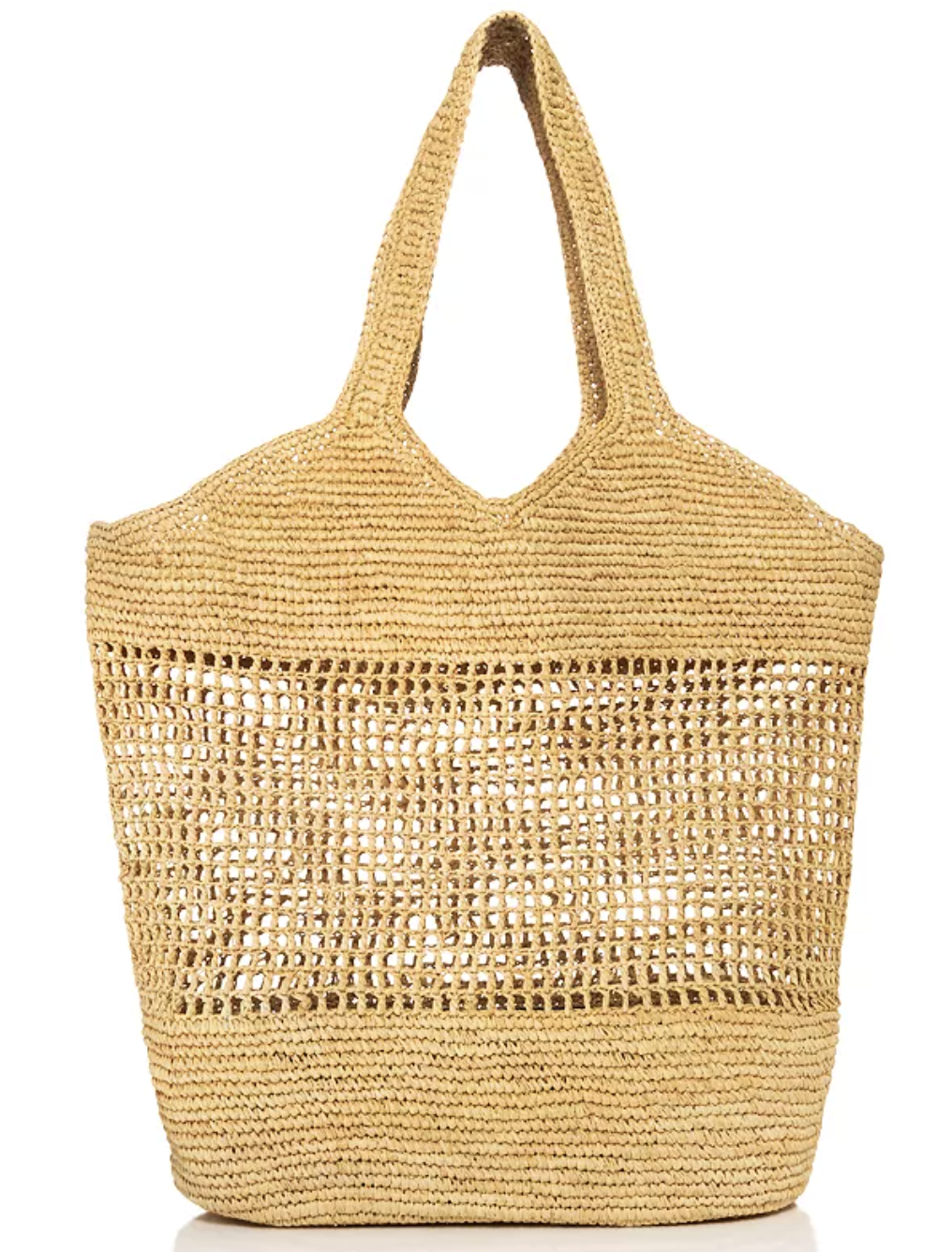 Aqua, Woven Straw Tote Bag - Exclusive