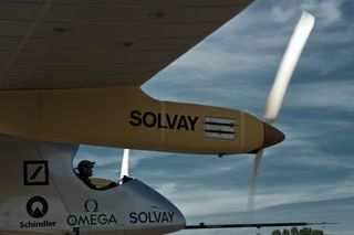 The solar plane's cockpit and gondola