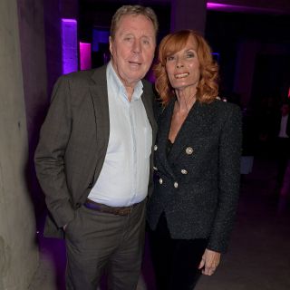 Harry Redknapp and Sandra Harris attend the Sky TV, Up Next Event at Tate Modern on February 12, 2020