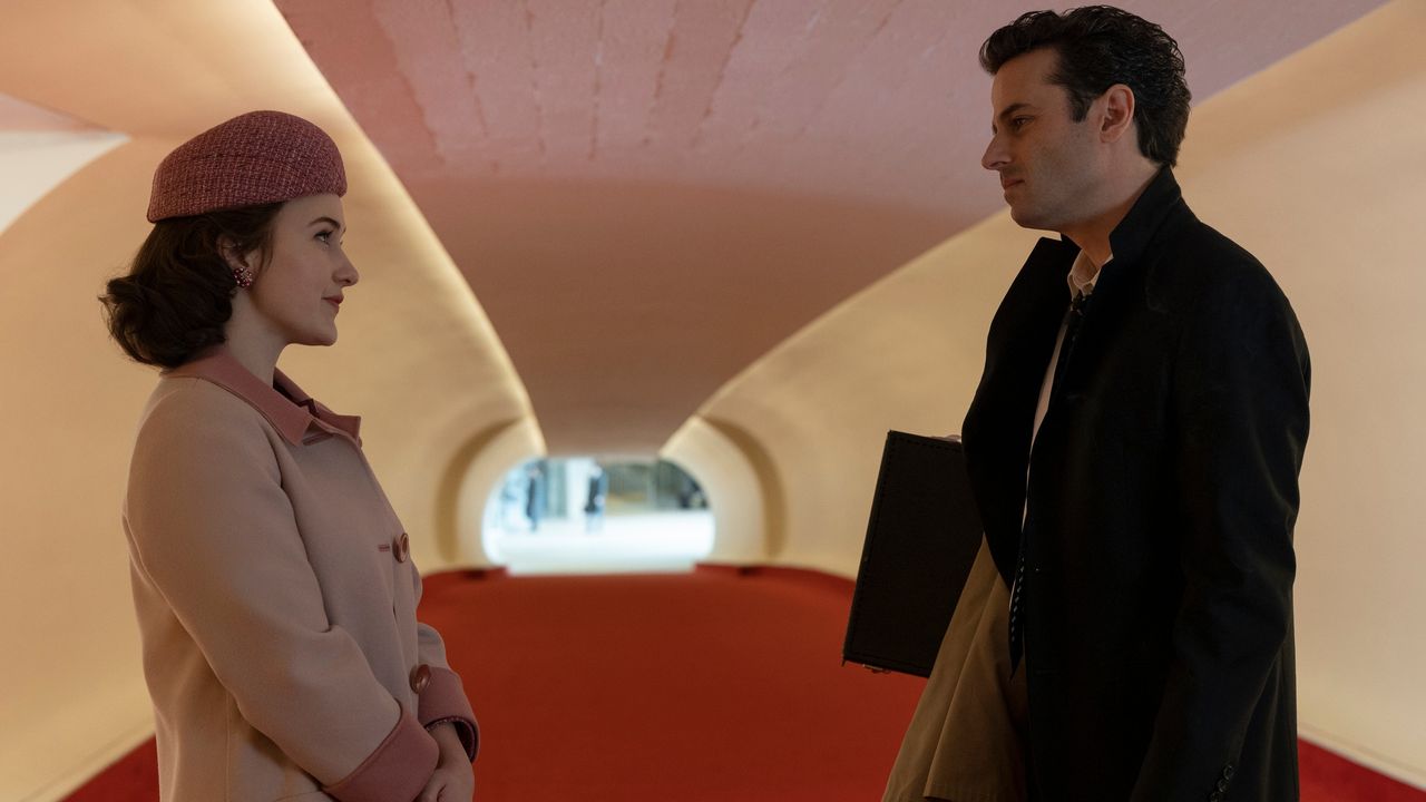 The Marvelous Mrs Maisel season 5 starring Rachel Brosnahan (Miriam &#039;Midge&#039; Maisel) and Luke Kirby (Lenny Bruce)