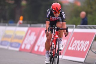 ANZEGEM BELGIUM SEPTEMBER 22 Annelies Dom and Team Lotto Soudal Ladies during the 121st Belgian Road Championship 2020 Road Race Elite Women a 1316km race from Anzegem to Anzegem bkanzegem Anzegem2020 on September 22 2020 in Anzegem Belgium Photo by Luc ClaessenGetty Images