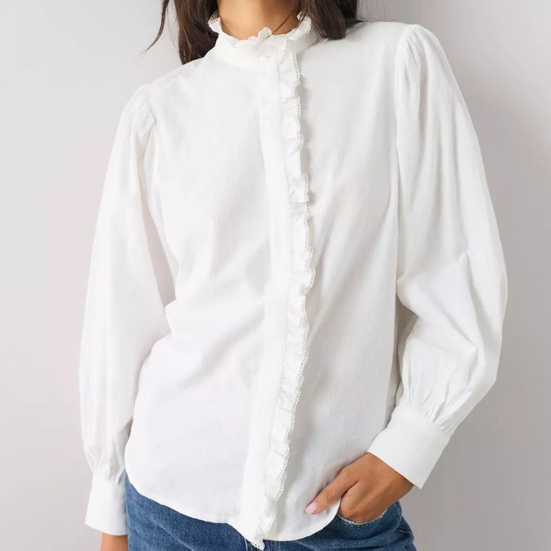 Very, frill collar button up shirt