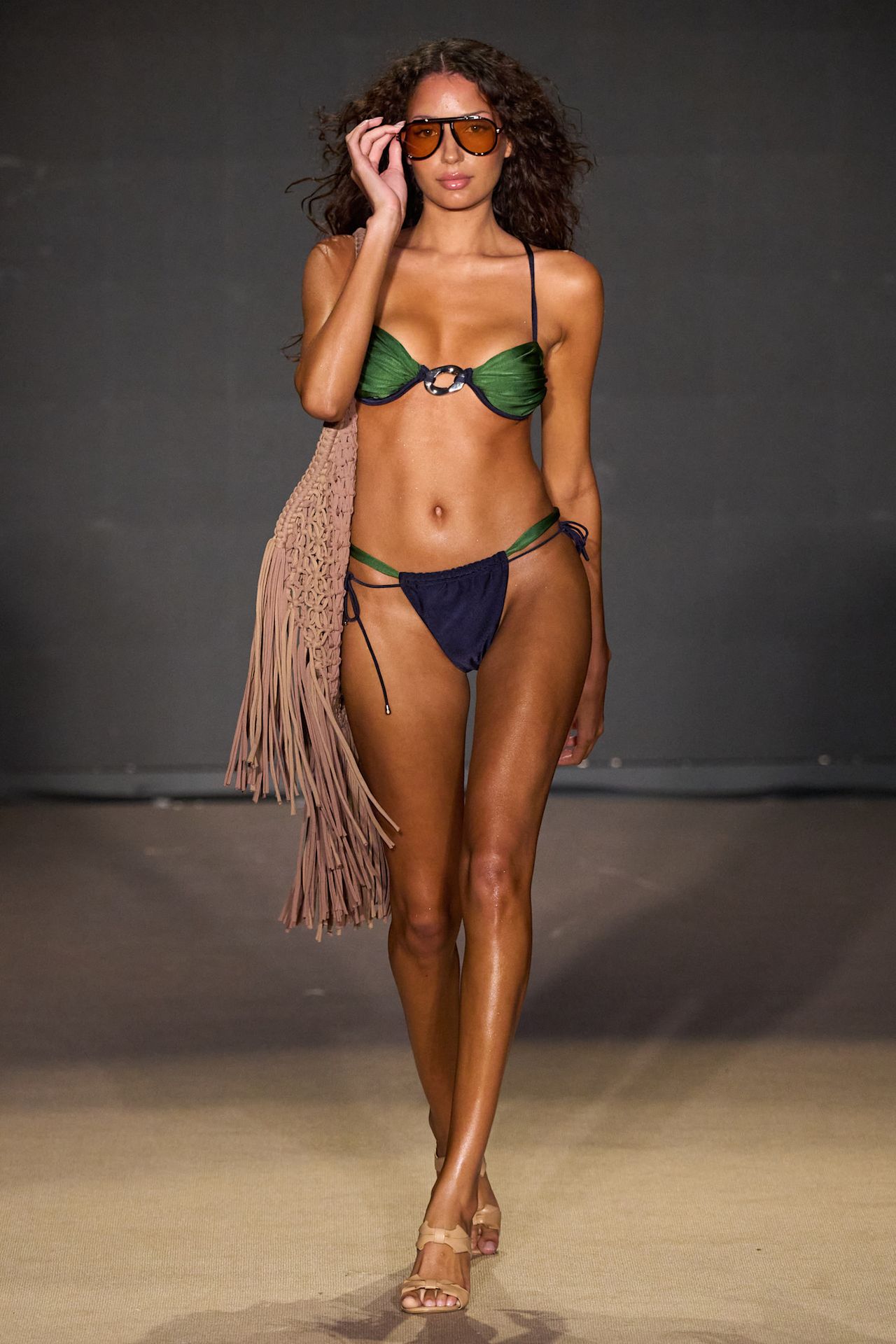 Vogue M&eacute;xico y Latinoam&eacute;rica model on the runway during Paraiso Miami Swim Week 2026.
