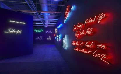 Works spanning 20 years by Tracey Emin are on show at MOCA during Art Basel Miami Beach in an exhibition entitled 'Angel Without You'