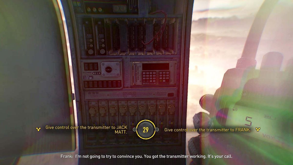 Who to give the radio transmitter to in Dying Light 2 Broadcast