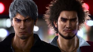 Shot from Like A Dragon 8 trailer showing Kiryu and Ichiban side by side