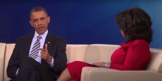Barack Obama and Oprah Winfrey on her talk show