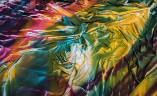 Detail view of epic tie-dye experiment