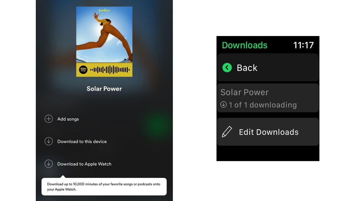 How to use Spotify on Apple Watch how to it set up, offline playback