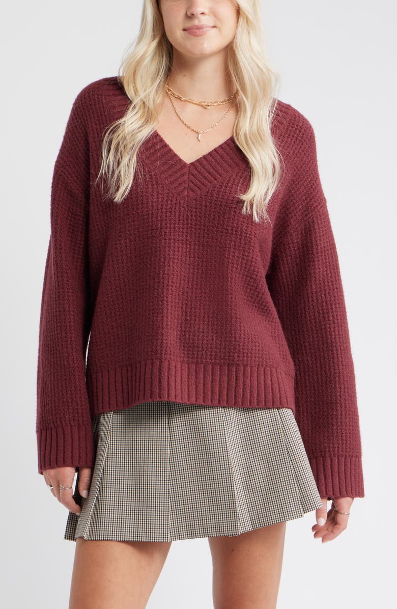 V-Neck Thermal Sweater