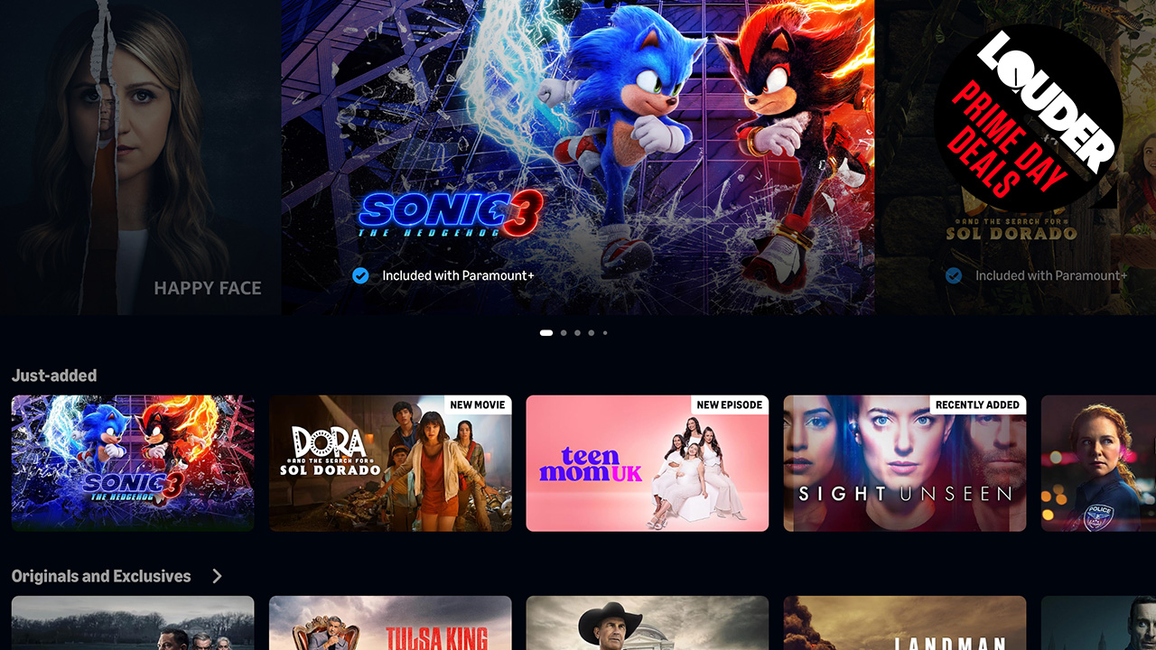 Paramount Plus - main screen image with Prime Day deals badge