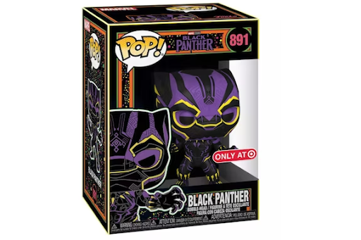 Funko Pop!  Marvel Studios Black Panther Blacklight Target exclusive figure #891