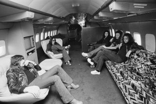 Deep Purple not impressed by the lack of trolley service on their Starship jet