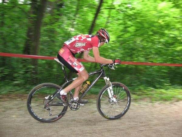 Filip Turk looked strong but faded toward the end of the race.