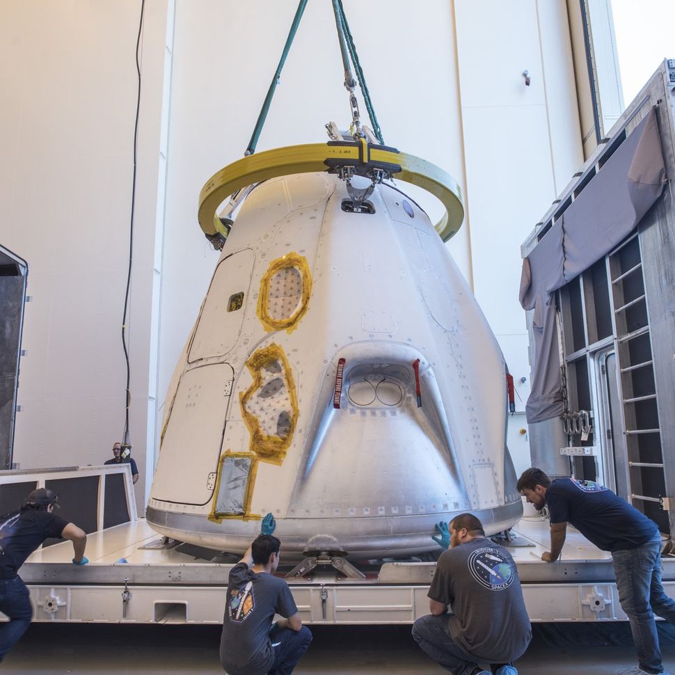 SpaceX Crewed Capsule Preps For Test Flight In Florida | Space