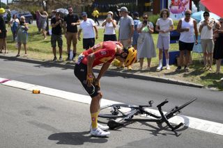 Torstein Traten crash stage 8 Tour de France