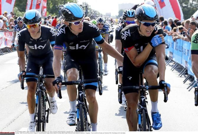 Edvald Boasson Hagen crashed on stage 12, ending his Tour