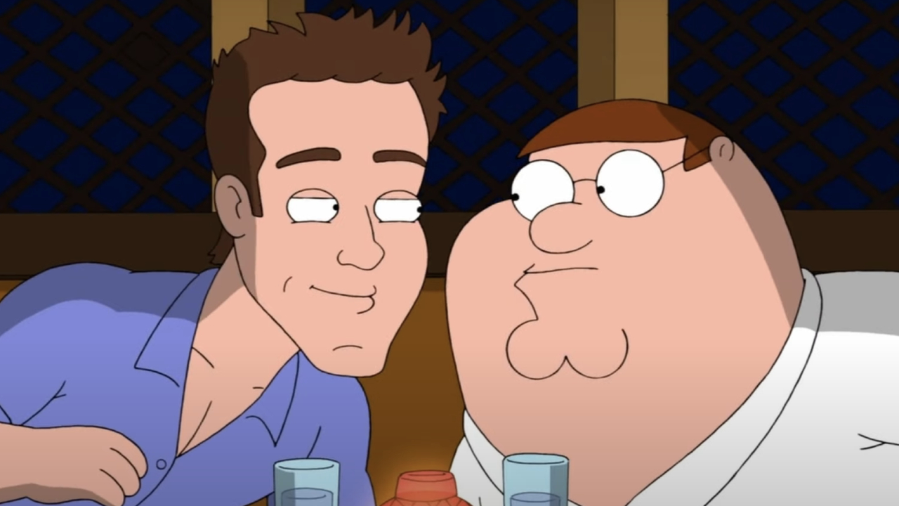 Ryan Reynolds and Peter Griffin on Family Guy