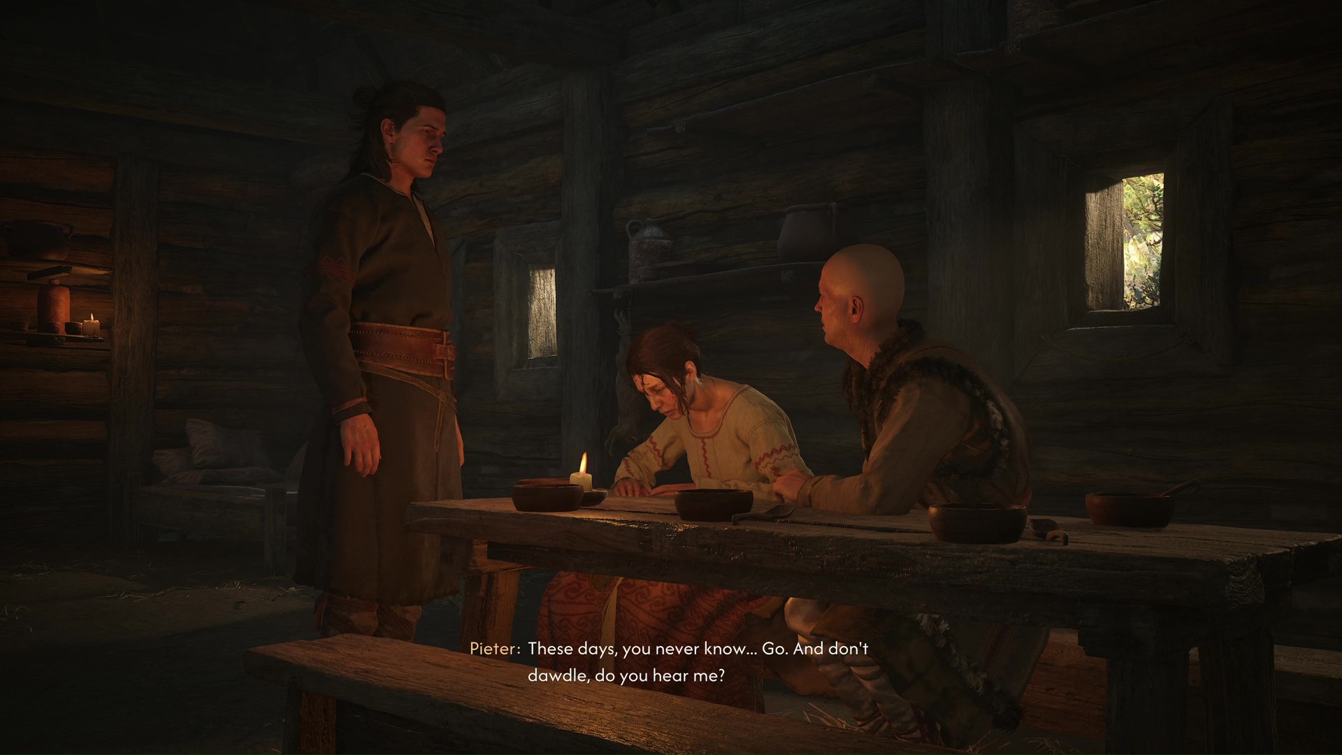 Coen is sent to get medicine after the force feeding choice in The Blood of Dawnwalker