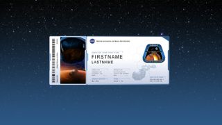 Participants in NASA's Frequent Fliers program receive downloadable "boarding passes" like this one.