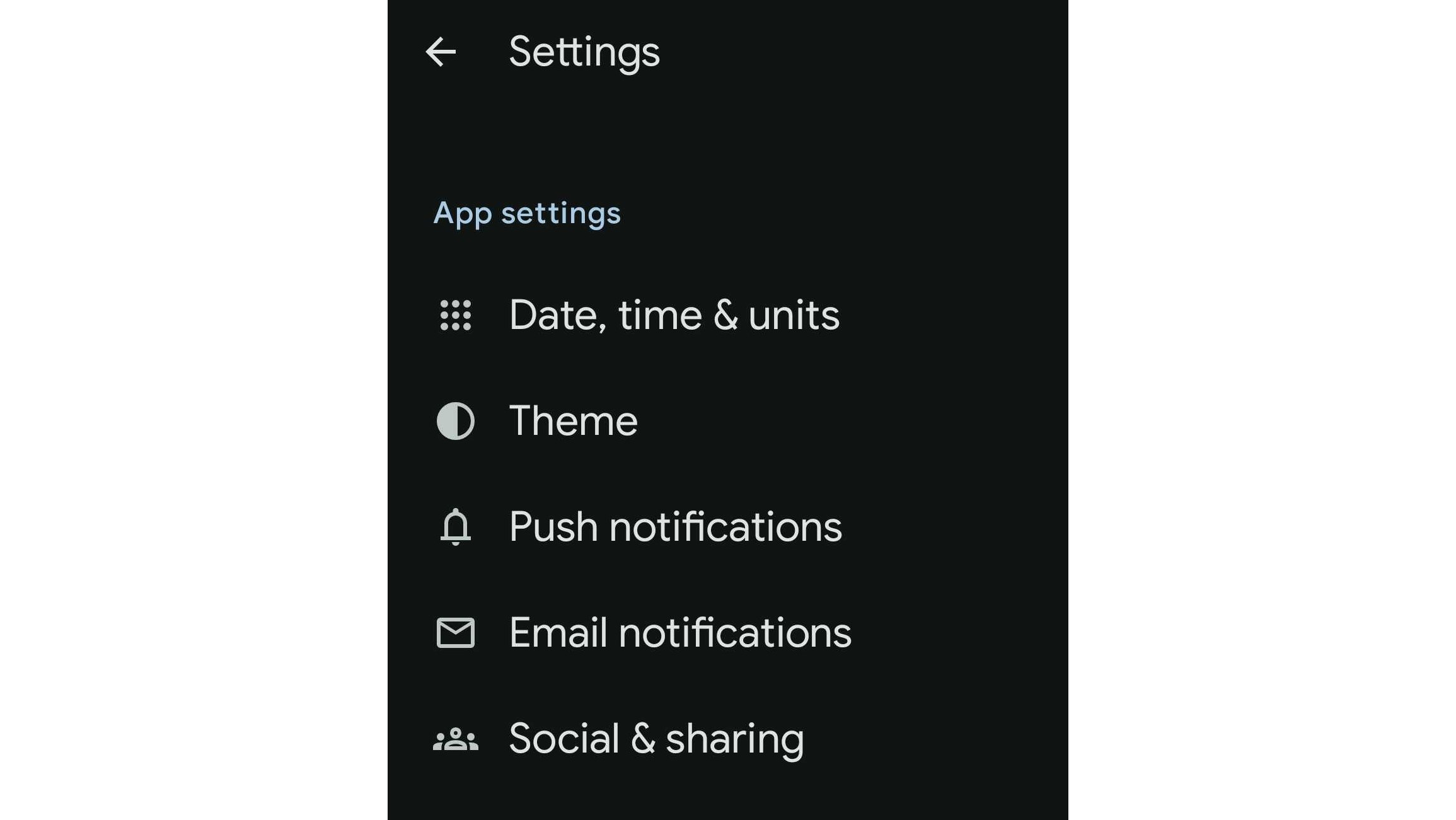 Dark Mode on the Fitbit app