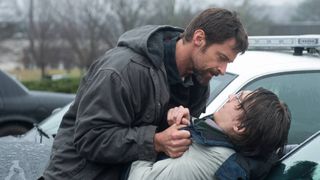 Hugh Jackman as Keller Dove and Paul Dano as Alex Jones in Prisoners, now streaming on Netflix