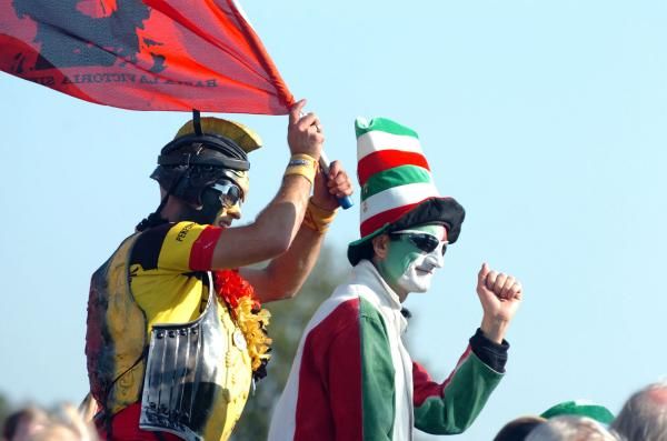 The fans were out on the route