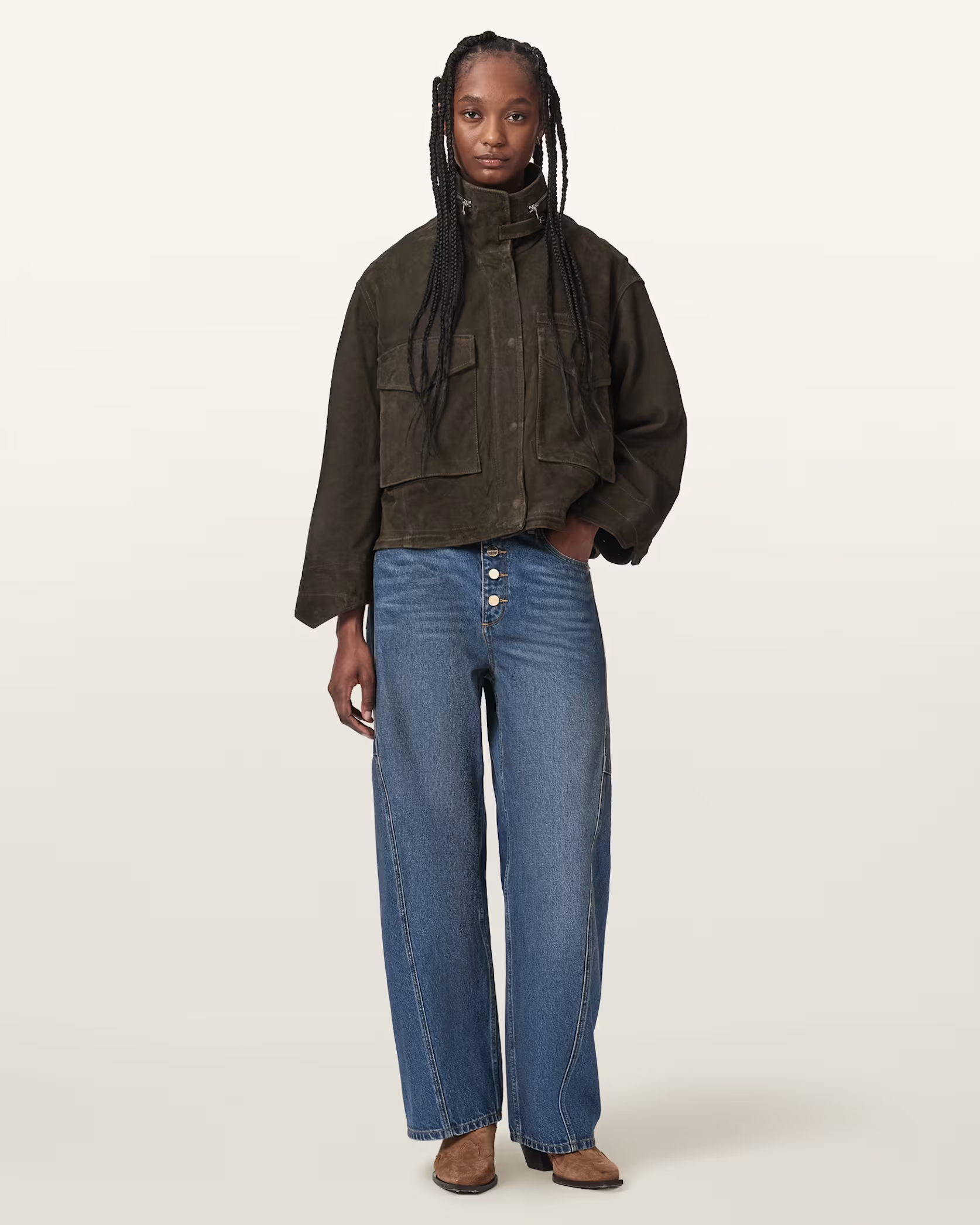 All Saints, Carter Barrel Leg Denim Jeans