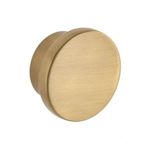 satin brass gold round cabinet knob 