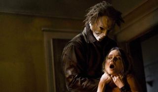 Micheal Myers choking Lynda Halloween