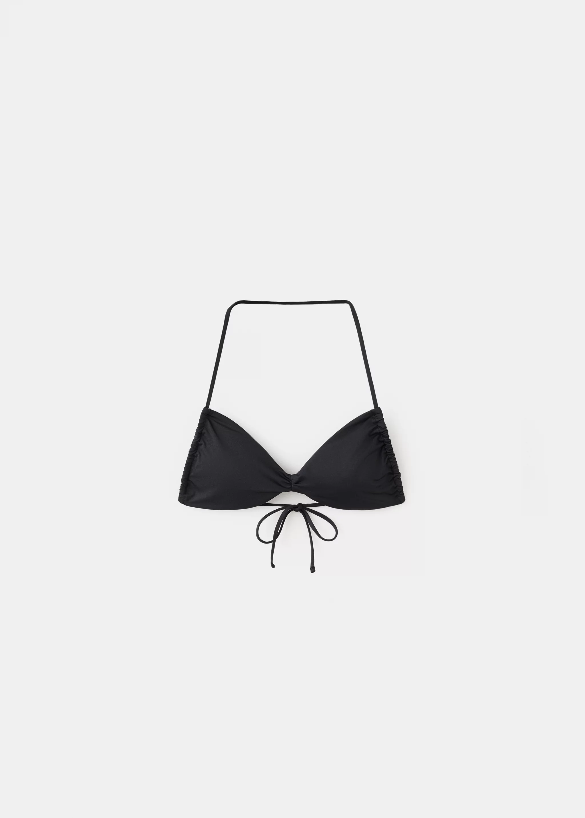 Bandeau Bikini Top With Ruching - Women | Mango United Kingdom